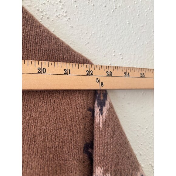 Vintage Inspired VIGOSS Brown Cardigan With Aztec  Pattern Button Closure - Picture 8 of 11